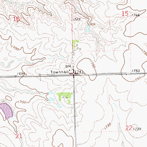 Topographic Map of Township of Eureka, SD