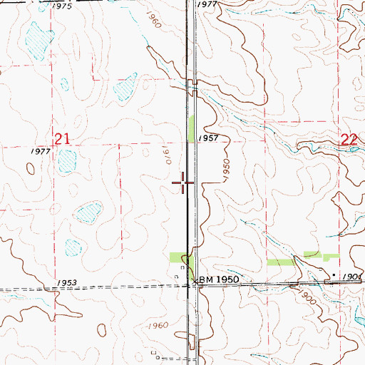 Topographic Map of Township of Eden, SD