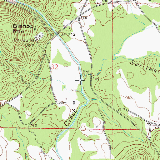 Topographic Map of Shool Creek, AL