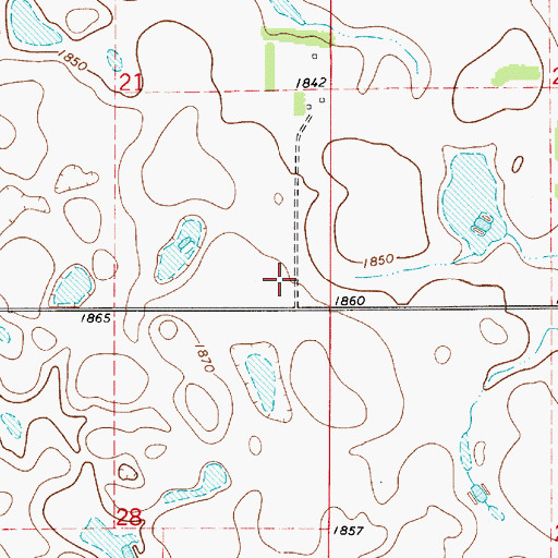 Topographic Map of Township of Grant, SD