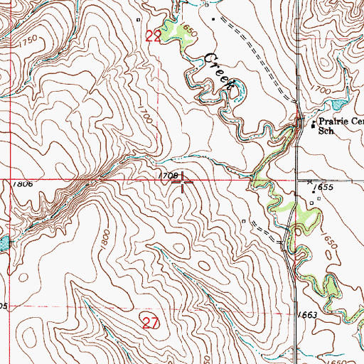 Topographic Map of Township of Arlington, SD