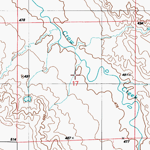 Topographic Map of Township of Pershing, SD