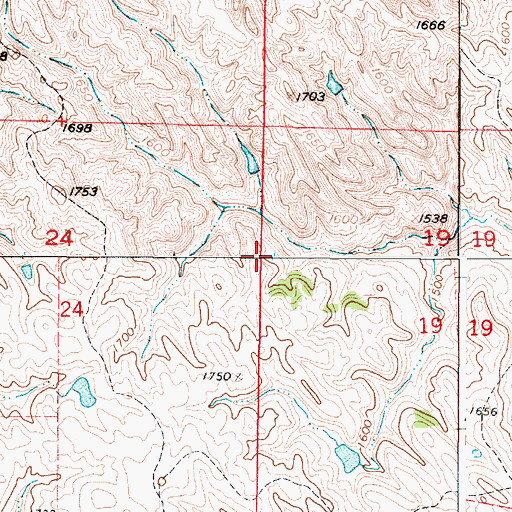 Topographic Map of Township of Iona (historical), SD