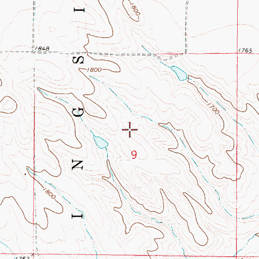 Topographic Map of Township of Morningside, SD