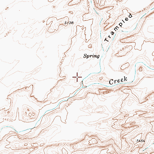Topographic Map of Trampled Water Canyon, AZ