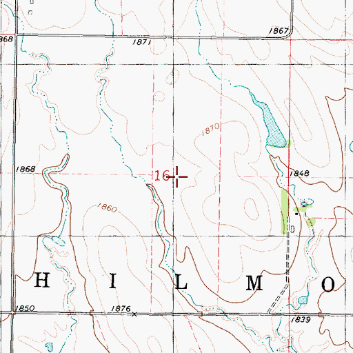 Topographic Map of Township of Hilmoe, SD