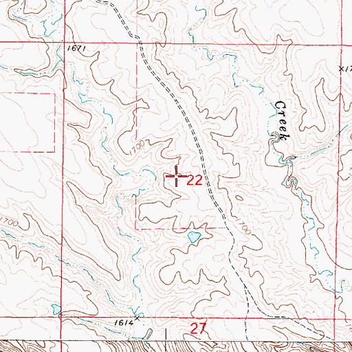 Topographic Map of Township of Fairland, SD