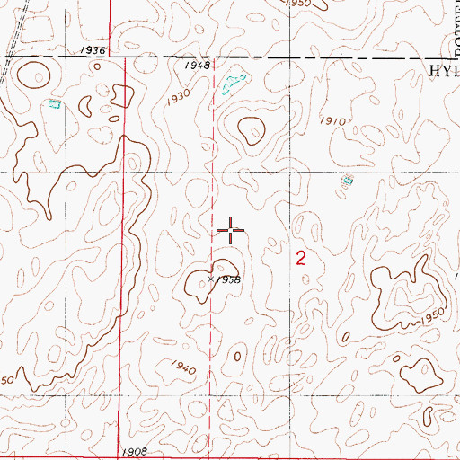 Topographic Map of Township of Reliance, SD