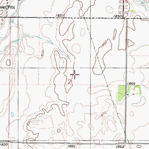 Topographic Map of Township of Kennebec, SD