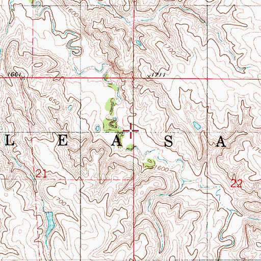 Topographic Map of Township of Pleasant, SD