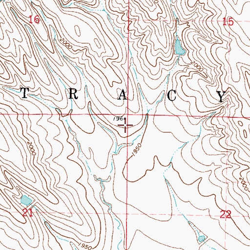 Topographic Map of Township of Tracy, SD