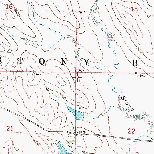 Topographic Map of Township of Stony Butte, SD