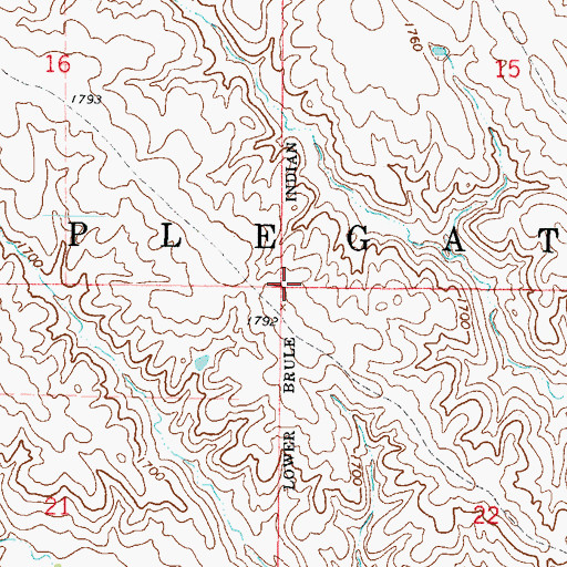 Topographic Map of Township of Applegate, SD