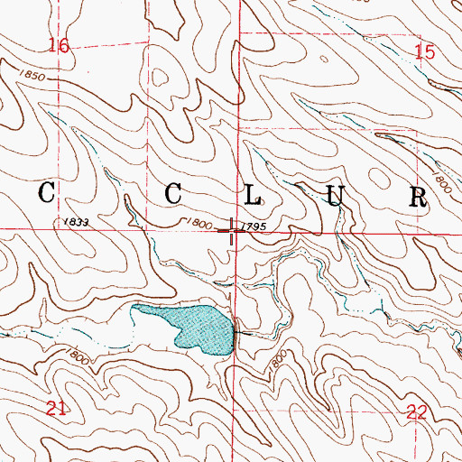 Topographic Map of Township of McClure, SD