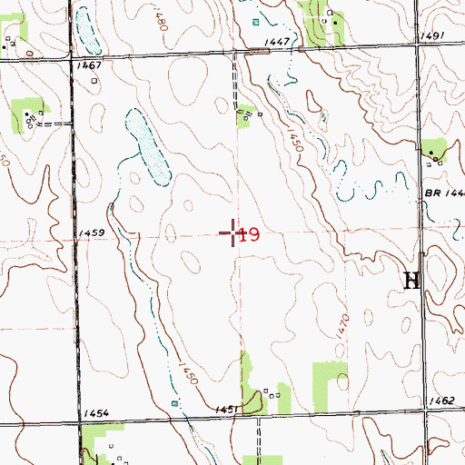 Topographic Map of Township of Shank, SD