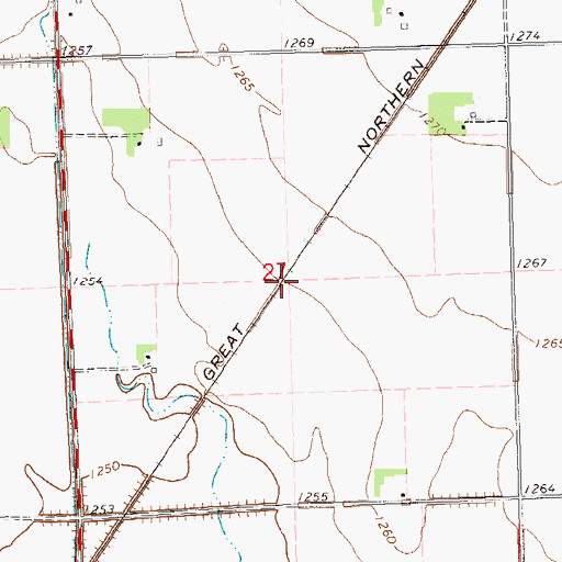 Topographic Map of Township of Middleton (historical), SD