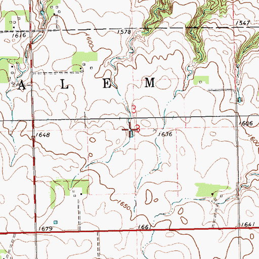 Topographic Map of Township of Salem (historical), SD