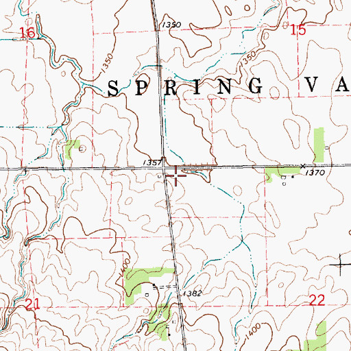 Topographic Map of Township of Spring Valley, SD
