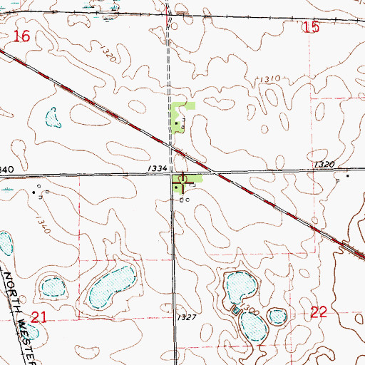 Topographic Map of Township of Parker, SD