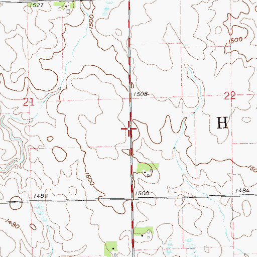 Topographic Map of Township of Home, SD