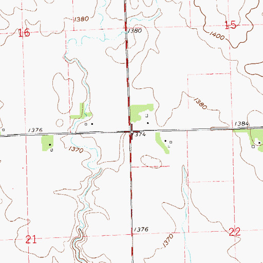 Topographic Map of Township of Germantown, SD