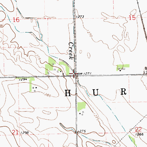 Topographic Map of Township of Hurley, SD
