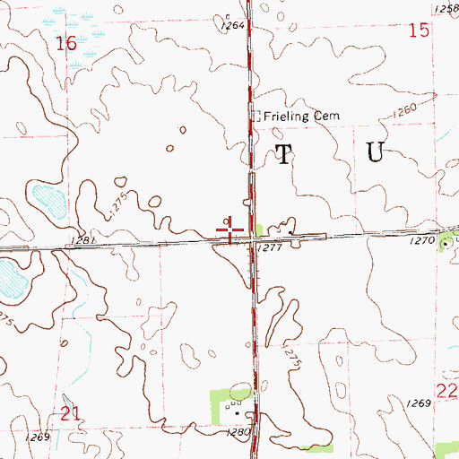 Topographic Map of Township of Turner, SD