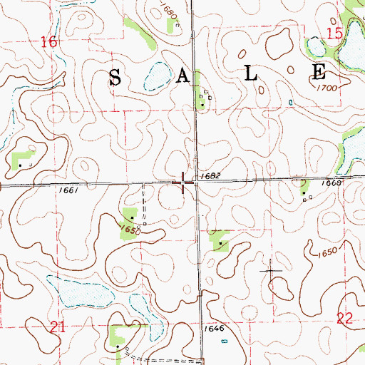 Topographic Map of Township of Salem, SD