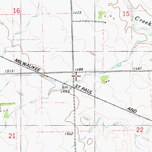 Topographic Map of Township of Fair, SD