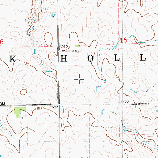 Topographic Map of Township of Oak Hollow, SD