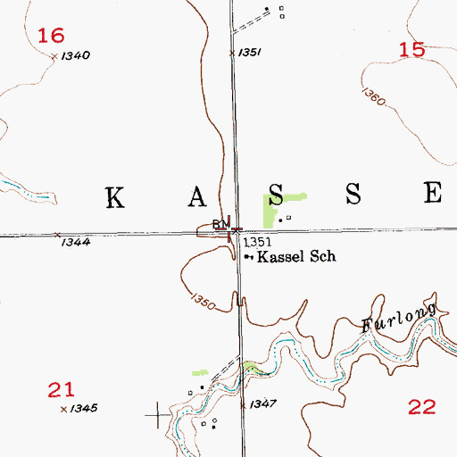 Topographic Map of Township of Kassel, SD