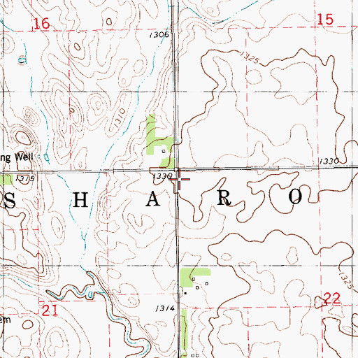 Topographic Map of Township of Sharon, SD