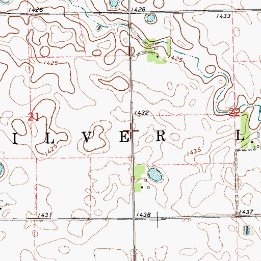 Topographic Map of Township of Silver Lake, SD