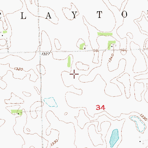 Topographic Map of Township of Clayton, SD
