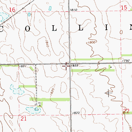 Topographic Map of Township of Collins, SD