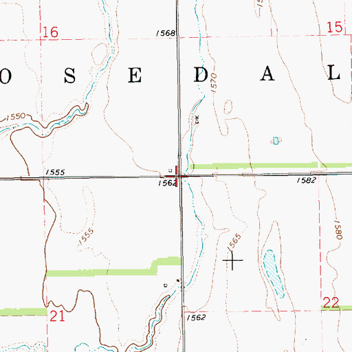 Topographic Map of Township of Rosedale, SD