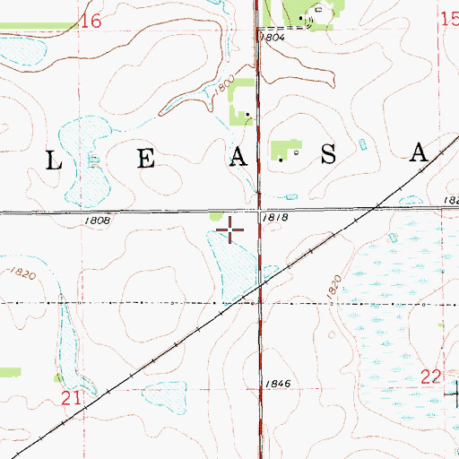 Topographic Map of Township of Pleasant, SD