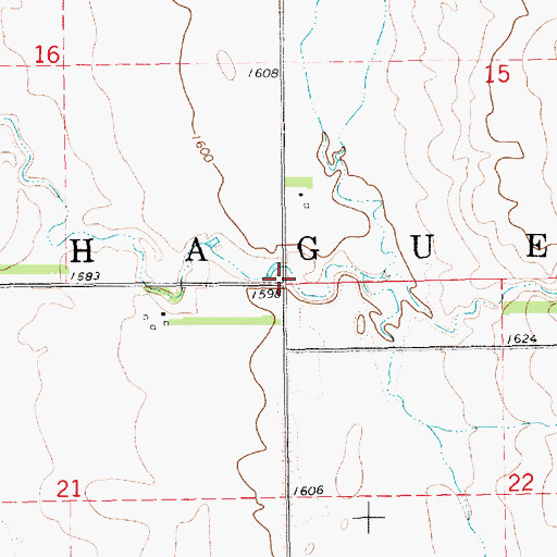 Topographic Map of Township of Hague, SD