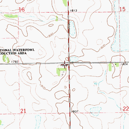 Topographic Map of Township of Foxton, SD