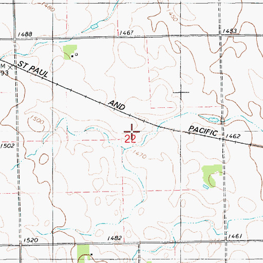 Topographic Map of Township of Tripp, SD
