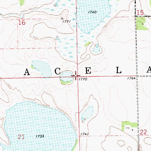 Topographic Map of Township of Graceland, SD