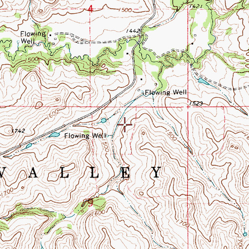 Topographic Map of Township of Star Valley, SD