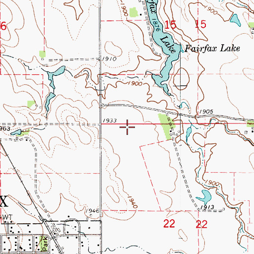 Topographic Map of Township of Fairfax, SD
