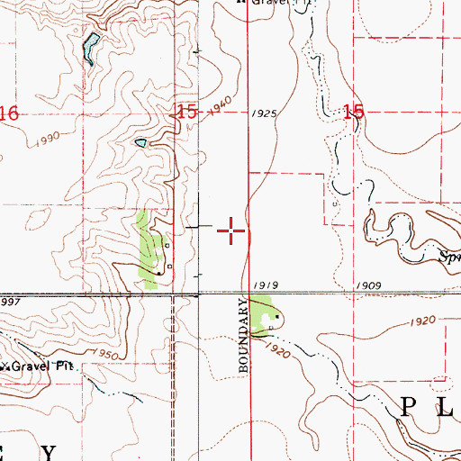 Topographic Map of Township of Pleasant Valley, SD