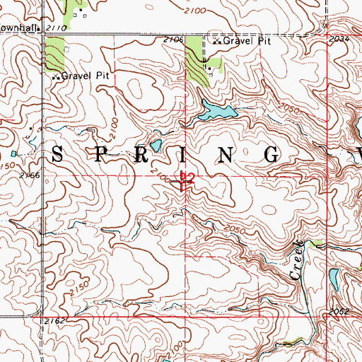 Topographic Map of Township of Spring Valley, SD