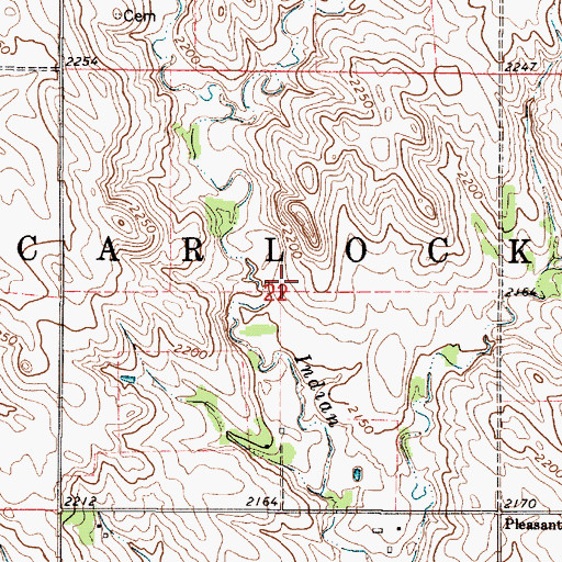 Topographic Map of Township of Carlock (historical), SD