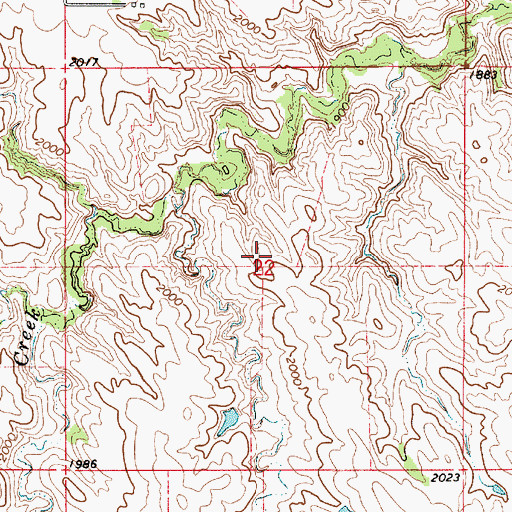 Topographic Map of Township of Burke, SD