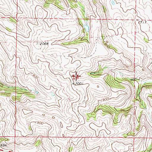 Topographic Map of Township of Turney, SD