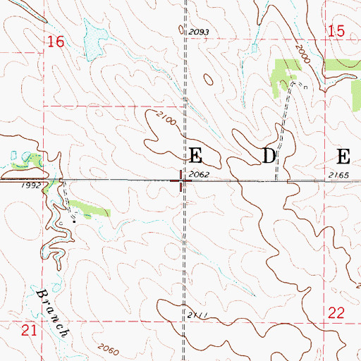 Topographic Map of Township of Edens, SD