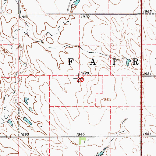 Topographic Map of Township of Fairfax (historical), SD